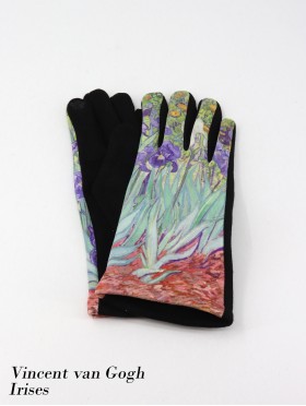 Irises Oil Painting Touch Screen Glove